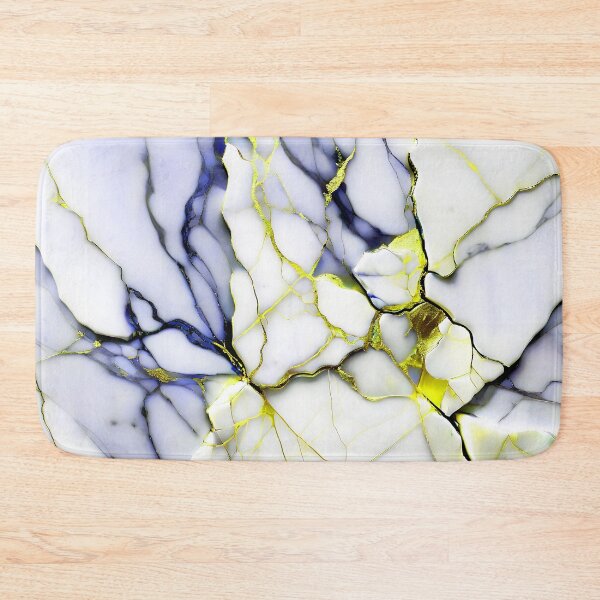 Item preview, Abstract Marble IMAGE PRINT ONLY (not real Marble) White Blue Yellow designed and sold by Beachy.