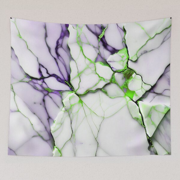 Item preview, Abstract Marble IMAGE PRINT ONLY (not real Marble) White Violet Lime designed and sold by Beachy.