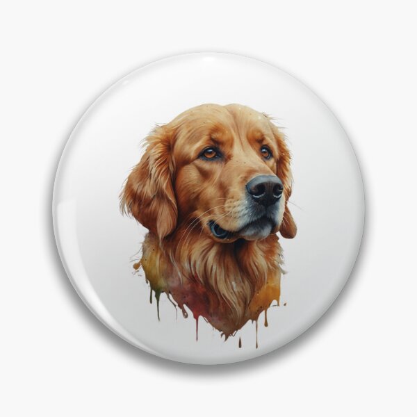 Item preview, Golden Retriever Watercolor Portrait - Dog Lover's Artistic Design designed and sold by ToonTailsStudio.