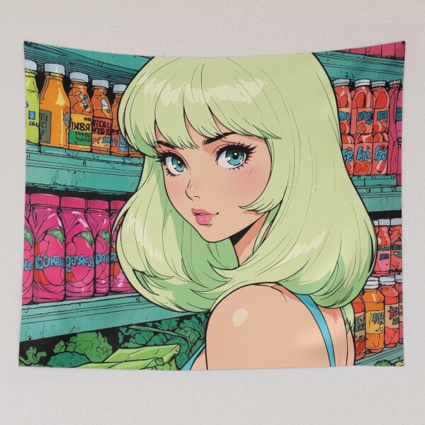 Item preview, Anime gir with green hair at the shop  designed and sold by Millionsxi.