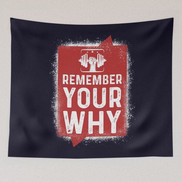 Item preview, REMEMBER YOUR WHY: Rediscovering Purpose in a Distracted World Motivational Quote designed and sold by zenturtlemerch.