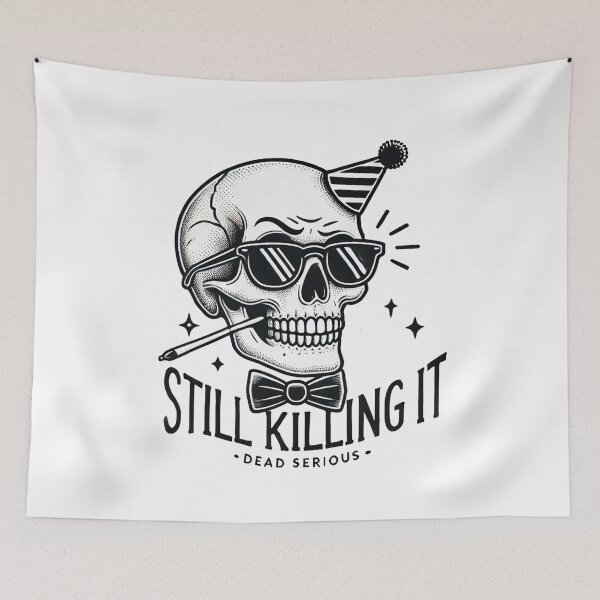 Item preview, Still Killing It - Funny Skull designed and sold by Blink Art Studio.