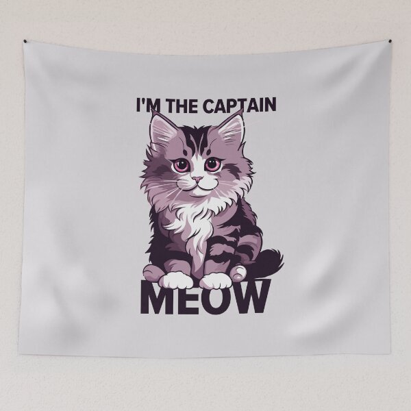 Item preview, I'm the captain meow  designed and sold by portrait4you.