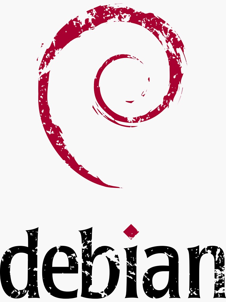 Debian Word Official Logo Spiral Swirl Linux Os T-Shirt Debian Word Official Logo Spiral Swirl Linux Os T-Shirt