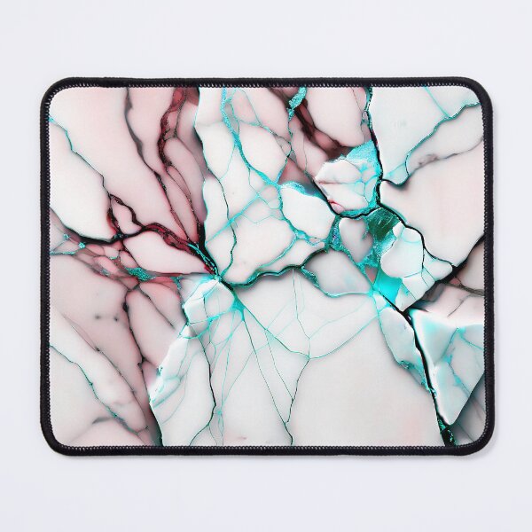 Item preview, Abstract Marble IMAGE PRINT ONLY (not real Marble) White Pink Cyan designed and sold by Beachy.