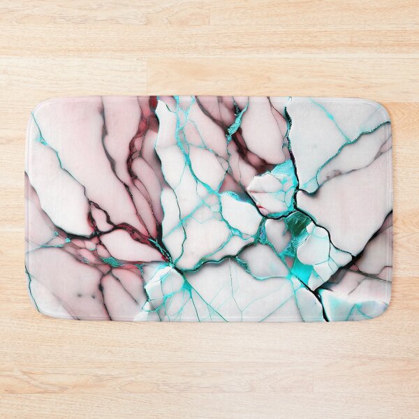 Item preview, Abstract Marble IMAGE PRINT ONLY (not real Marble) White Pink Cyan designed and sold by Beachy.