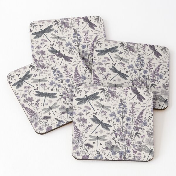 Item preview, Purple Wildflower Pattern | Enchanted Meadow | Dragonfly Botanical Decor designed and sold by litchick1977.