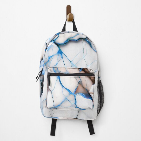 Item preview, Abstract Marble IMAGE PRINT ONLY (not real Marble) White Brown Blue designed and sold by Beachy.
