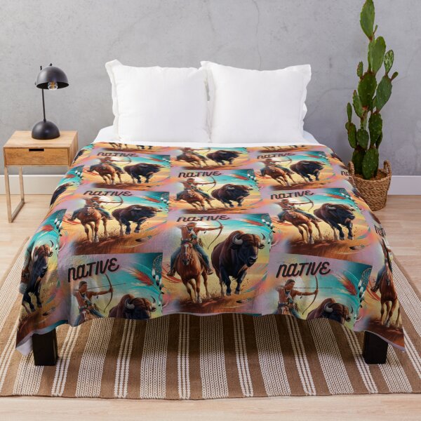 Item preview,  red indian buffalo hunting designed and sold by roos-print.