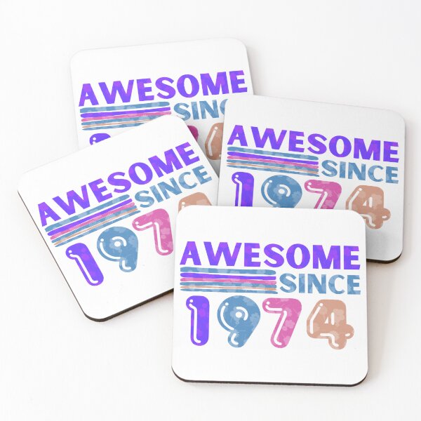 Item preview, Awesome since 1974. 50th birthday gift. Distressed design designed and sold by FreeSoulLab.