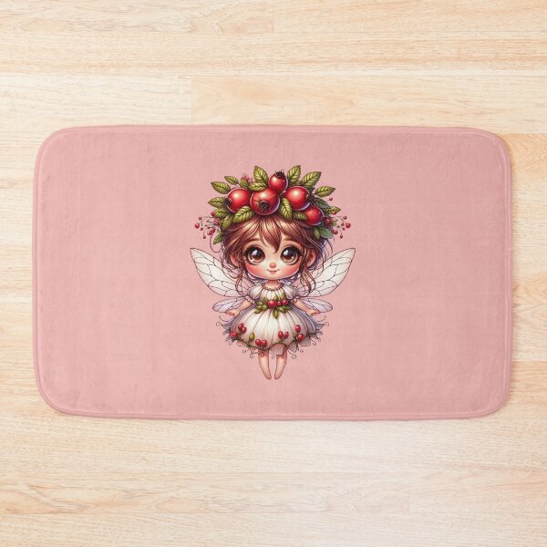 Item preview, Cute rosehip fairy with wings elves fruits summer anime manga girl kawaii designed and sold by Annika Shurafa.