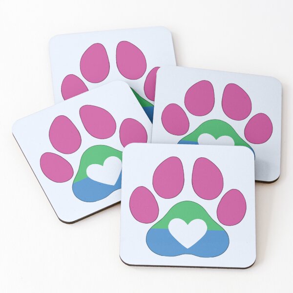 Item preview, Pride Dog Paw: Polysexual Pride designed and sold by SkyBlueArts.