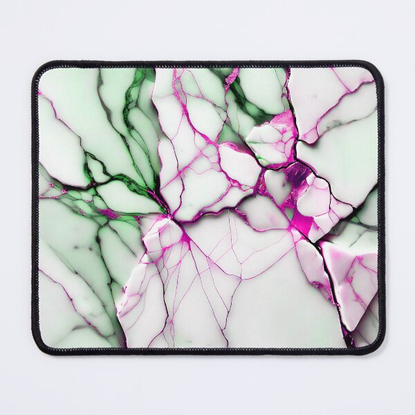 Item preview, Abstract Marble IMAGE PRINT ONLY (not real Marble) White Green Hot Pink designed and sold by Beachy.