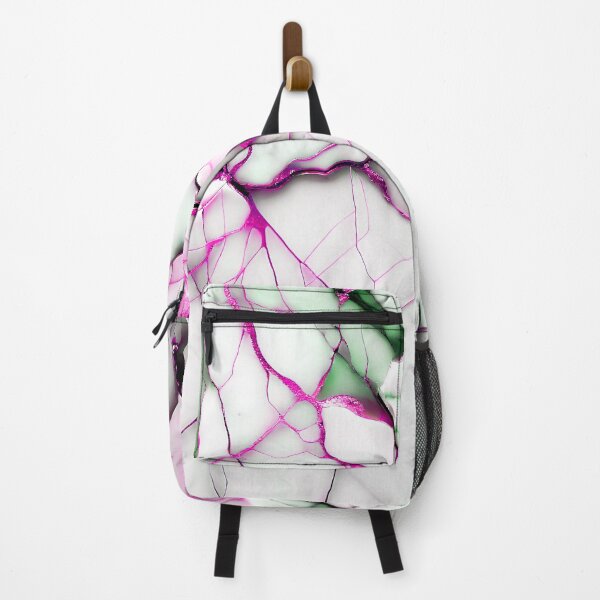 Item preview, Abstract Marble IMAGE PRINT ONLY (not real Marble) White Green Hot Pink designed and sold by Beachy.