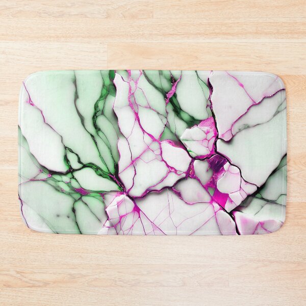 Item preview, Abstract Marble IMAGE PRINT ONLY (not real Marble) White Green Hot Pink designed and sold by Beachy.