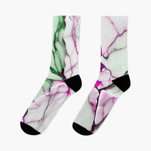 Item preview, Abstract Marble IMAGE PRINT ONLY (not real Marble) White Green Hot Pink designed and sold by Beachy.