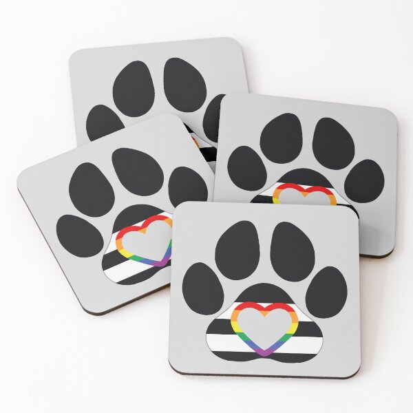 Item preview, Pride Dog Paw: LGBTQ+ Ally Pride designed and sold by SkyBlueArts.