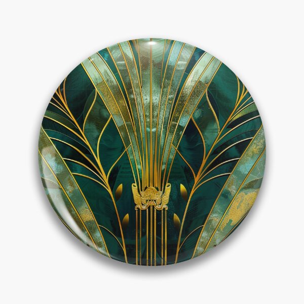 Item preview, Teal Gold Vintage 1920s Style Pattern, Gatsby Inspired Glamour designed and sold by Vic Torys ☆.