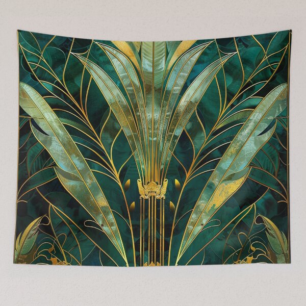 Item preview, Teal Gold Vintage 1920s Style Pattern, Gatsby Inspired Glamour designed and sold by Vic Torys ☆.
