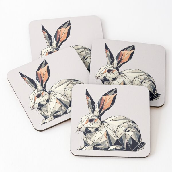 Item preview, Long Eared Rabbit Geometric Art designed and sold by Myra365Art.