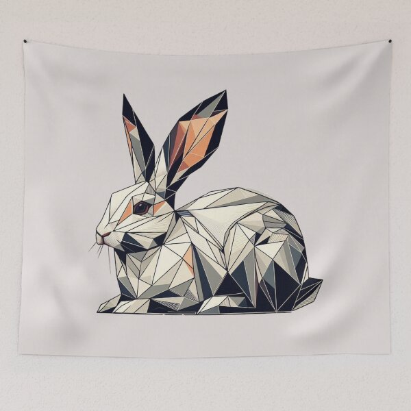Item preview, Long Eared Rabbit Geometric Art designed and sold by Myra365Art.