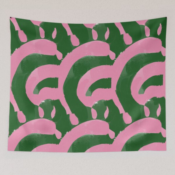 Item preview, 'Over Arching' Painted Pink + Green Print designed and sold by Venus-in-Virgo.