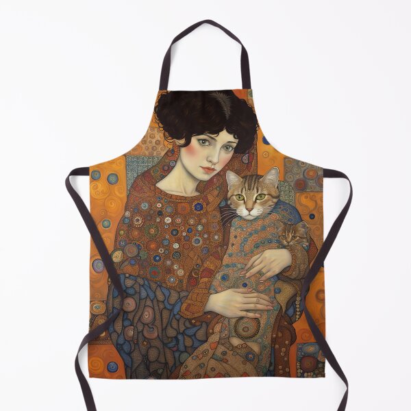 Item preview, Woman with Cats - Klimt 1 designed and sold by Kallak-AI-Art.