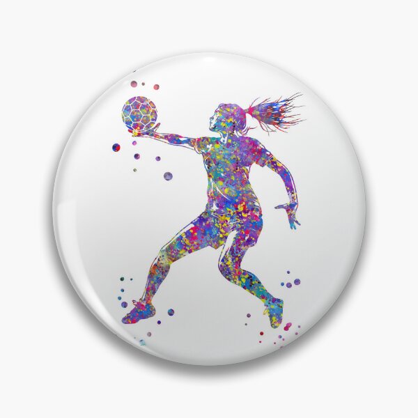 Item preview, Handball Player Girl Hits The Ball designed and sold by Rosaliartbook.