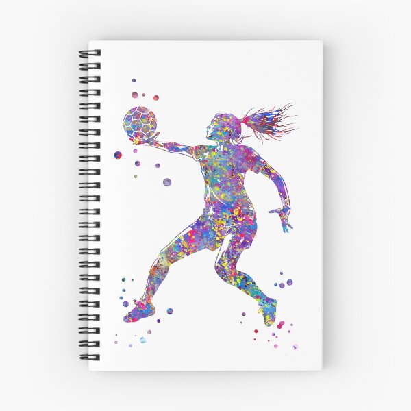 Item preview, Handball Player Girl Hits The Ball designed and sold by Rosaliartbook.
