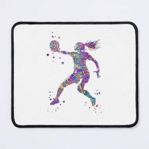 Item preview, Handball Player Girl Hits The Ball designed and sold by Rosaliartbook.