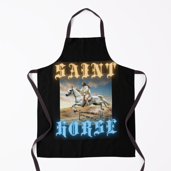 Item preview, Saint Horse jump say Jesus on horseback christian gothic crazy gifts designed and sold by thankful-loco.