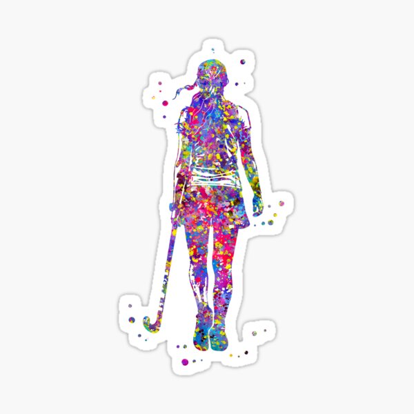 Item preview, Field Hockey Player Girl designed and sold by Rosaliartbook.