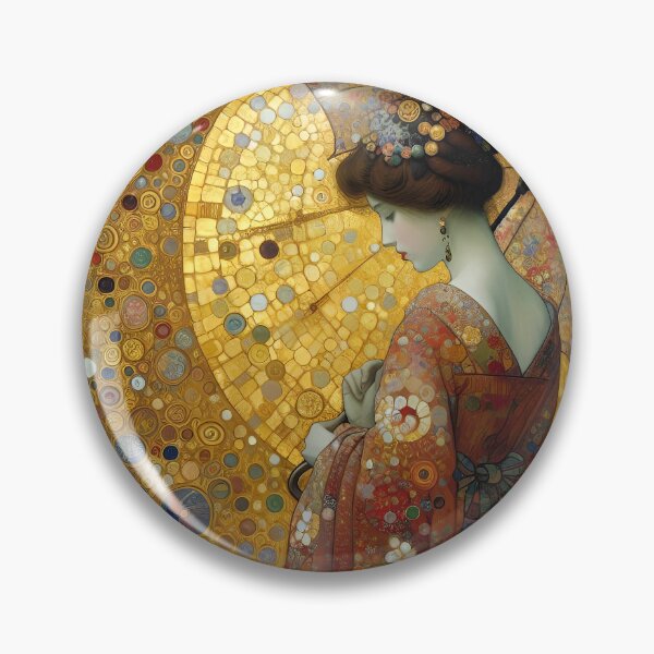 Item preview, Woman with Umbrella - Klimt 3 designed and sold by Kallak-AI-Art.