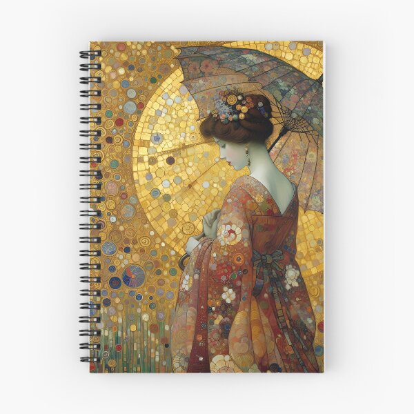 Item preview, Woman with Umbrella - Klimt 3 designed and sold by Kallak-AI-Art.