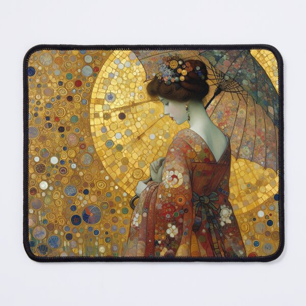 Item preview, Woman with Umbrella - Klimt 3 designed and sold by Kallak-AI-Art.