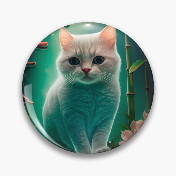 Item preview, A Cute White Cat designed and sold by LumDesignArt.