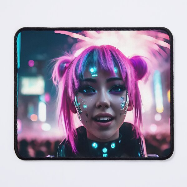 Item preview, Kawaii Cyberpunk Girl, Fireworks, Dystopian Chic designed and sold by Burn-Ego.