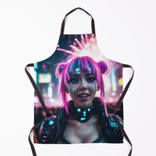 Item preview, Kawaii Cyberpunk Girl, Fireworks, Dystopian Chic designed and sold by Burn-Ego.