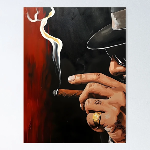 painting of man smoking cigarette Gentleman | Contemplative With smoking a cigar Old Man Smoking His Pipe,