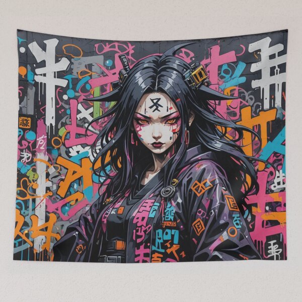 Item preview, Cyberpunk Street Girl, Graffiti Art, Japanese Underground designed and sold by Burn-Ego.