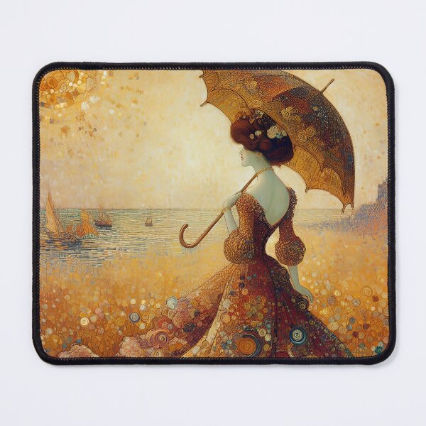 Item preview, Woman with Umbrella - Klimt 4 designed and sold by Kallak-AI-Art.