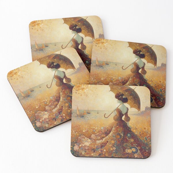 Item preview, Woman with Umbrella - Klimt 4 designed and sold by Kallak-AI-Art.