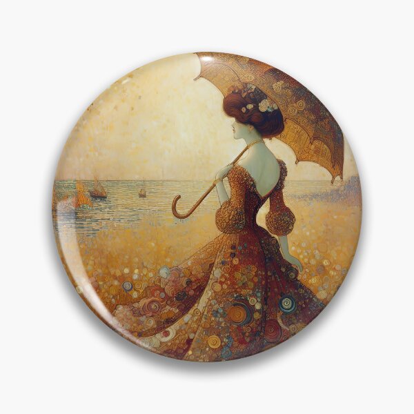 Item preview, Woman with Umbrella - Klimt 4 designed and sold by Kallak-AI-Art.