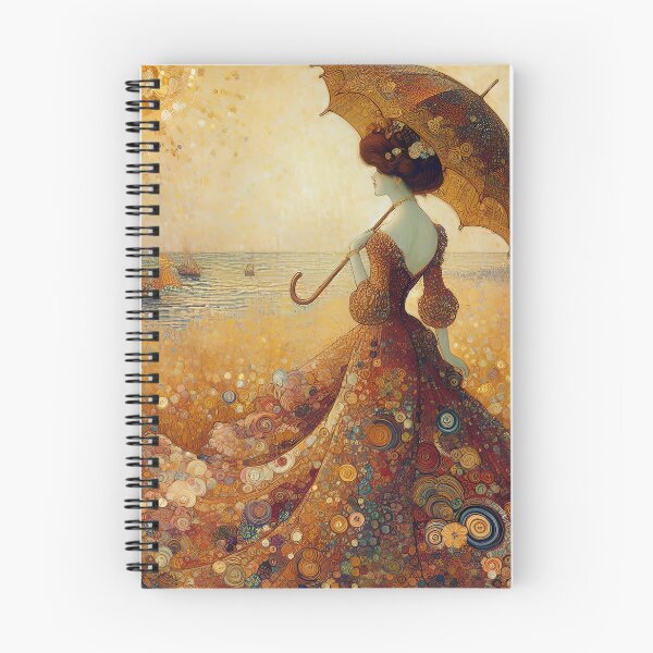 Item preview, Woman with Umbrella - Klimt 4 designed and sold by Kallak-AI-Art.