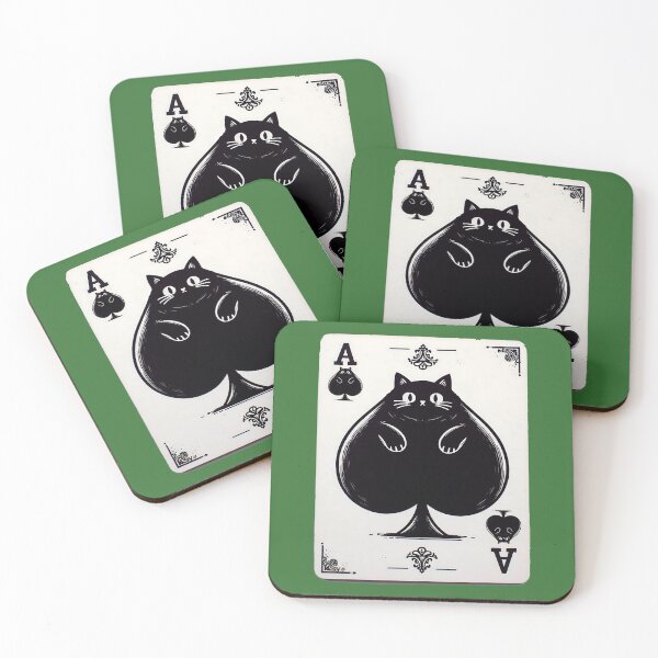 Item preview, Ace of Spades Funny Fat Cat Poker Card  designed and sold by Nabucodonoshop.