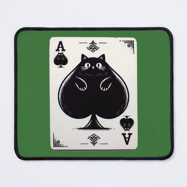 Item preview, Ace of Spades Funny Fat Cat Poker Card  designed and sold by Nabucodonoshop.