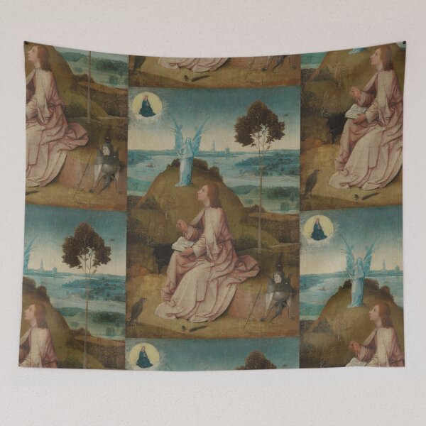 Item preview, St. John the Evangelist on Patmos Painting by Hieronymus Bosch designed and sold by TeeARTHY.