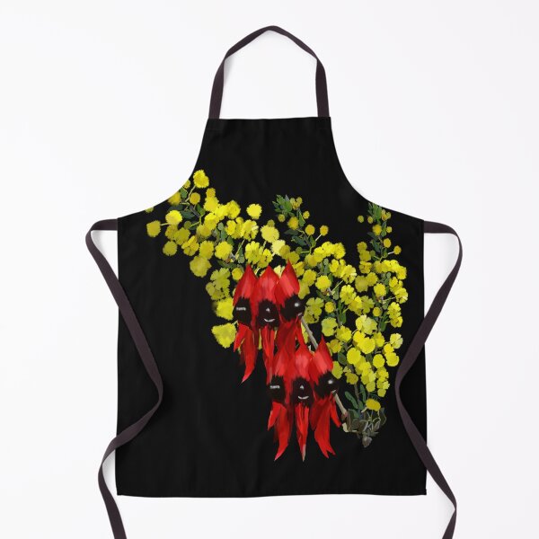 Item preview, 'I Love a Sunburnt Country' Sturt Desert Pea + Wattle Painting designed and sold by Venus-in-Virgo.