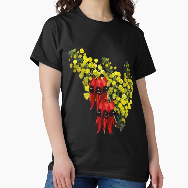 Item preview, 'I Love a Sunburnt Country' Sturt Desert Pea + Wattle Painting designed and sold by Venus-in-Virgo.