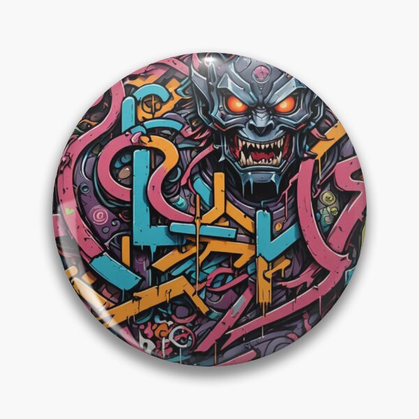 Item preview, Abstract Cyberpunk Graffiti, Cyber Demon, Japanese Art designed and sold by Burn-Ego.